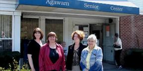 Agawam Senior Center Staff Members Kristina Lynch, Joan Linnehan, Marcia Tangredi, and Donna McKinley, RN