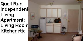 Interior of 1 bedroom apartment - living room - roll your cursor over image to see bedroom - bath